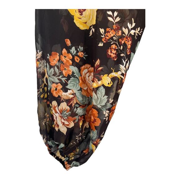Veronica Beard Dress Avani wrap effect florl print silk chiffon maxi size 6 - Picture 4 of 10